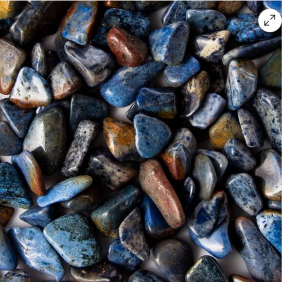 1 lb Tumbled Dumortierite Blue Moon Denim Quartz 80-100 Stones Gem Rock Specimen - Picture 4 of 6